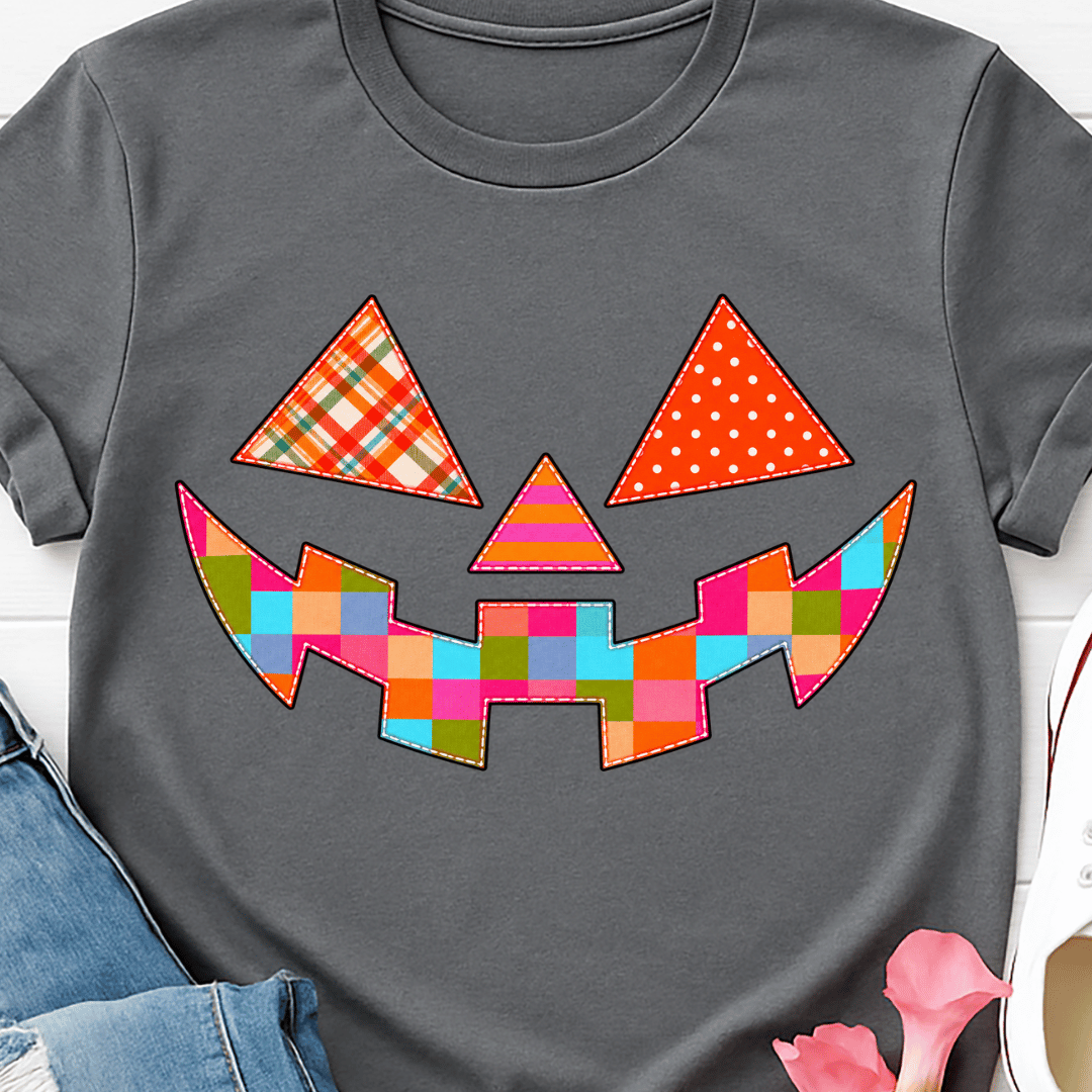 Pumpkin Face Patterns - Full Color DTF T-Shirt Transfer - 731