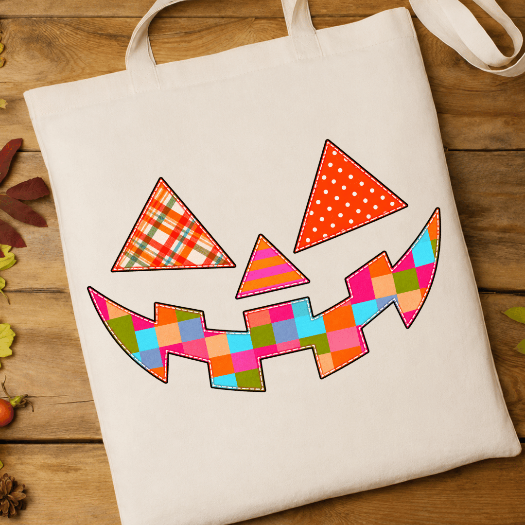 Pumpkin Face Patterns - Full Color DTF T-Shirt Transfer - 731