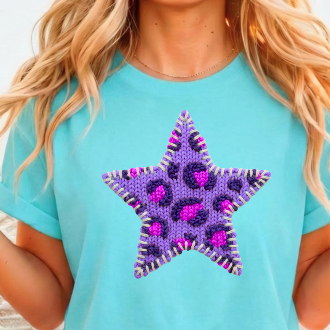 Purple Star - Full Color DTF T-Shirt Transfer - 416