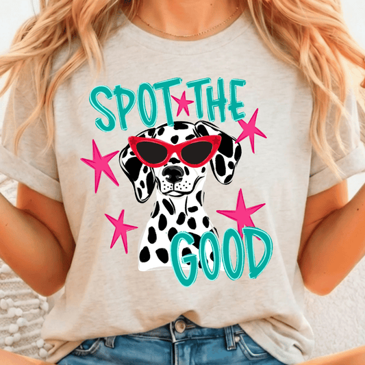 Spot The Good Dalmatian  - Full Color DTF T-Shirt Transfer - 534