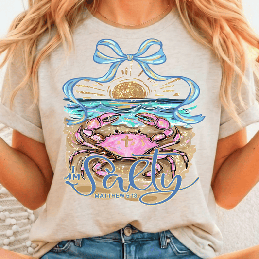 I Am Salty - Full Color DTF T-Shirt Transfer - 180