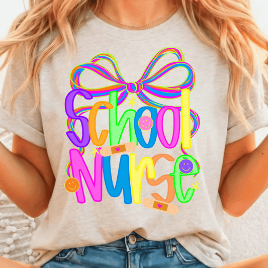 School Nurse - Full Color DTF T-Shirt Transfer - 145
