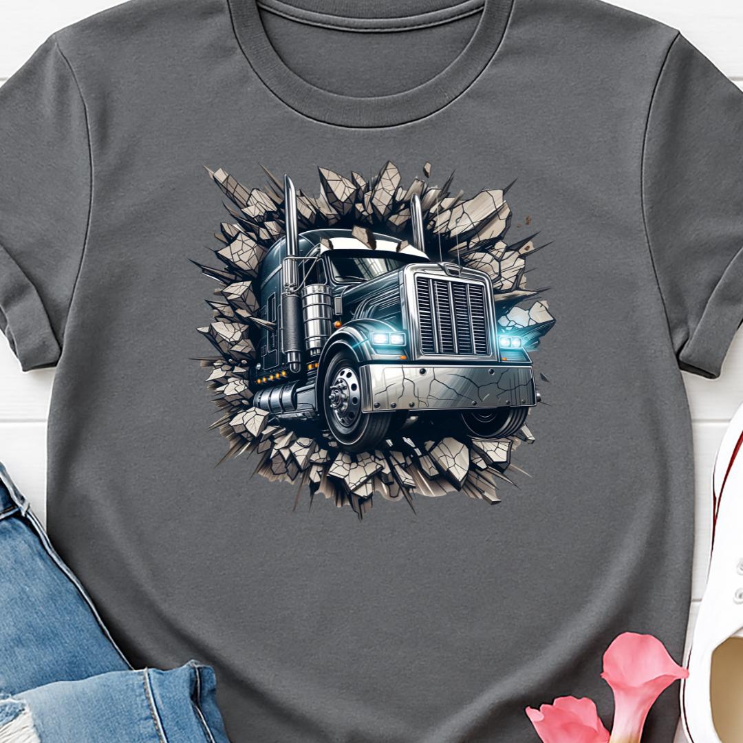 Semi Truck Full Color DTF T-Shirt Transfer - 201