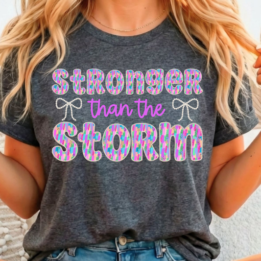 Stronger than the Storm - Full Color DTF T-Shirt Transfer - 12