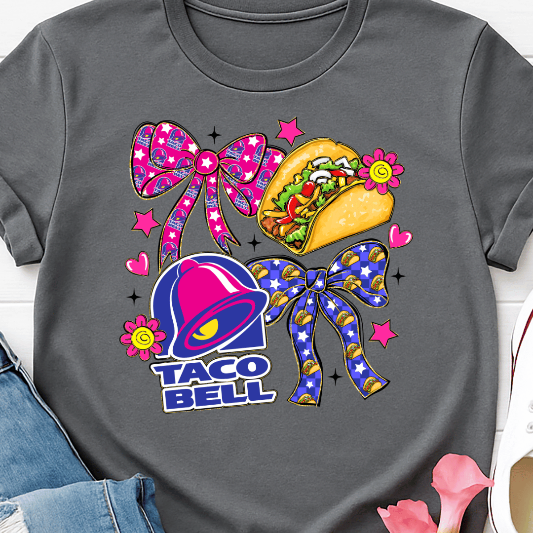Taco & Bows - Full Color DTF T-Shirt Transfer - 761