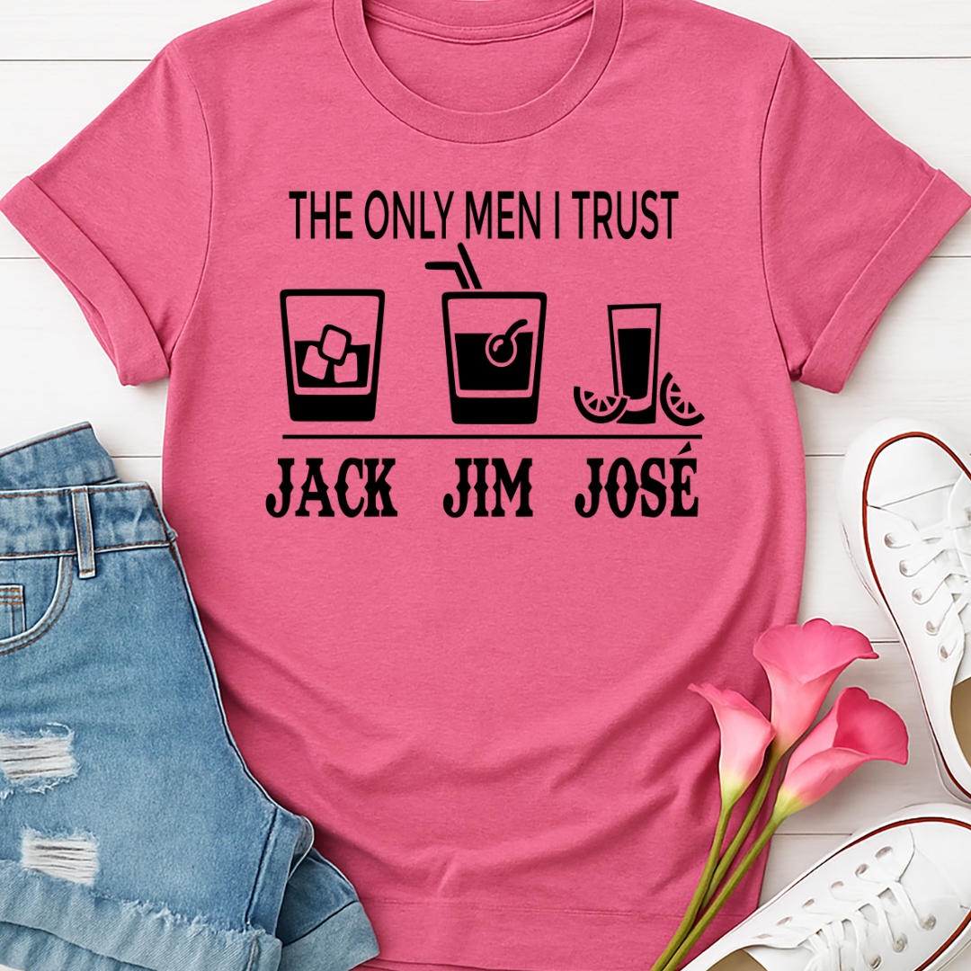 The Only Men I Trust -   Single Color Screen Print - Adult Size B37