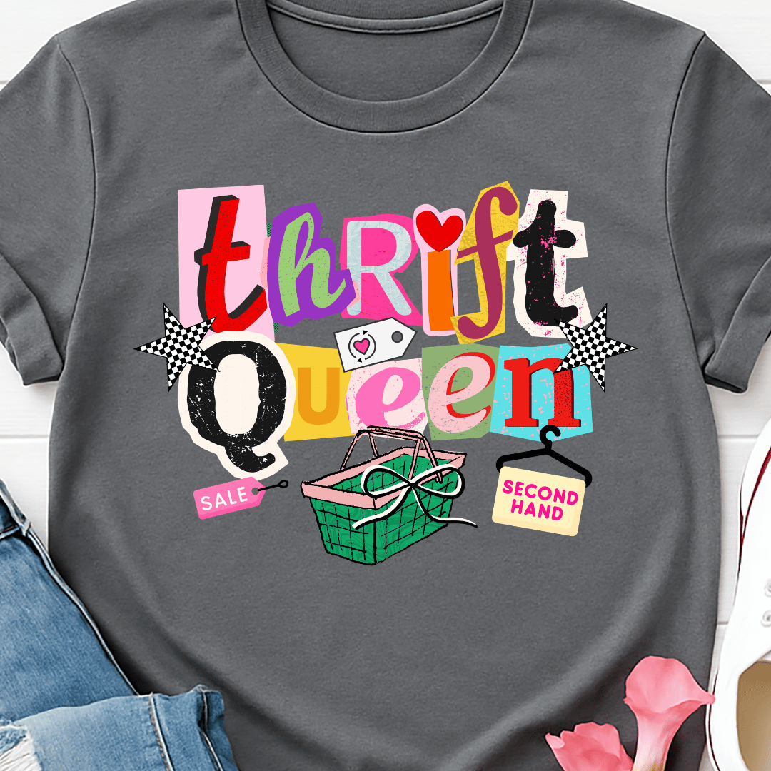 Thrift Queen - Full Color DTF T-Shirt Transfer - 501