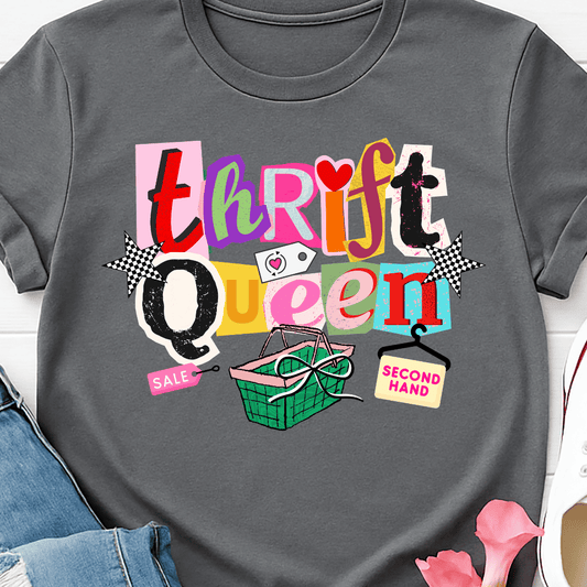 Thrift Queen - Full Color DTF T-Shirt Transfer - 501
