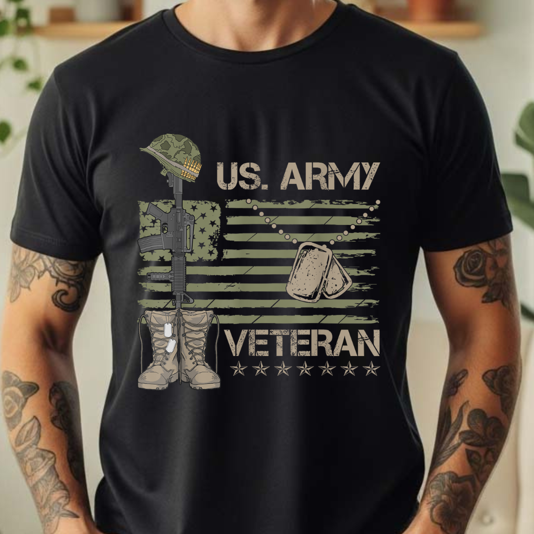 US Army Veteran - Full Color DTF T-Shirt Transfer - 419
