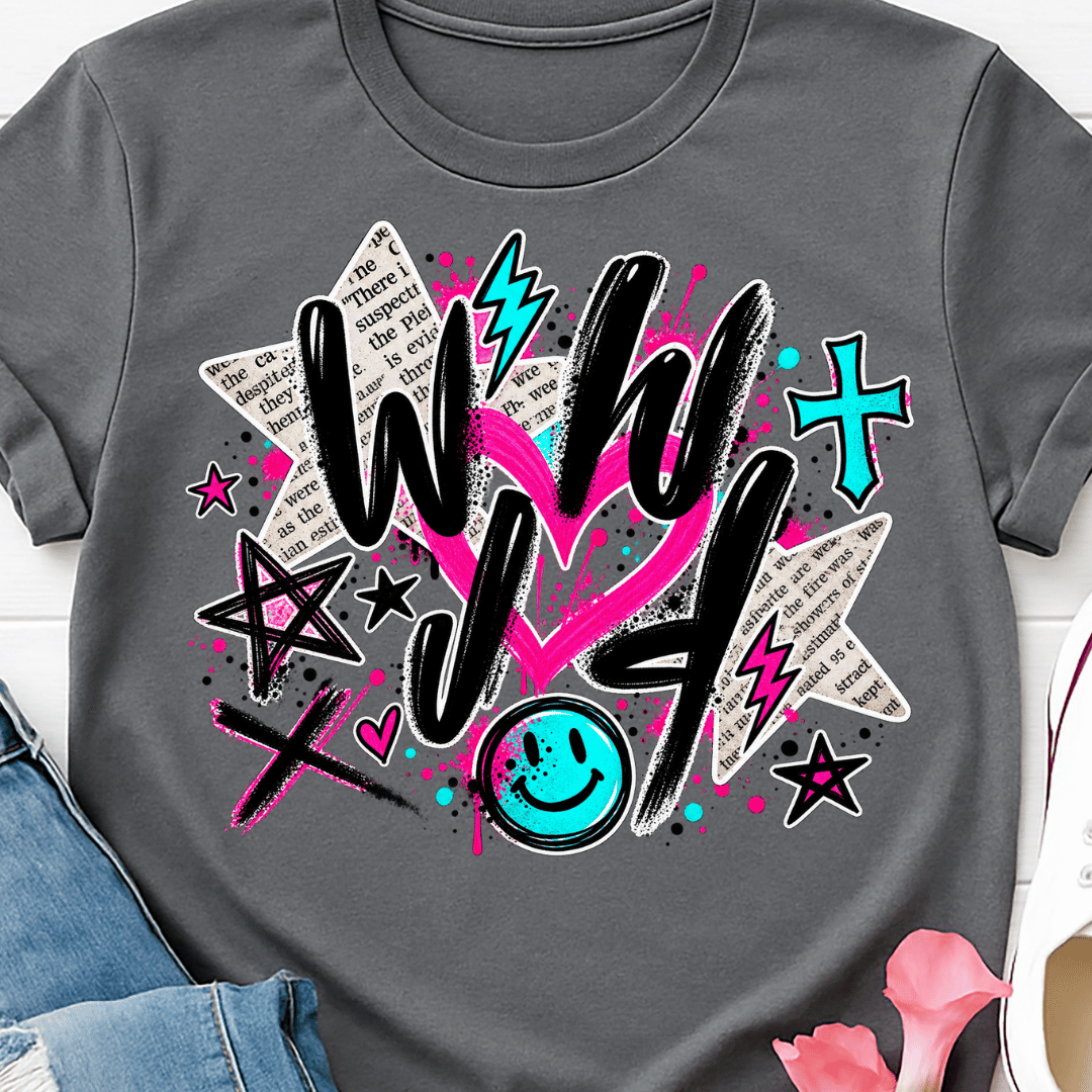 WWJD Graffiti - Full Color DTF T-Shirt Transfer - 748
